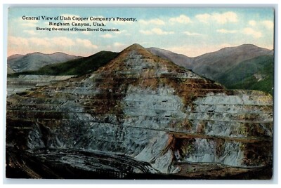 c1910 General View Utah Copper Company's Property Bingham Canyon Utah Postcard
