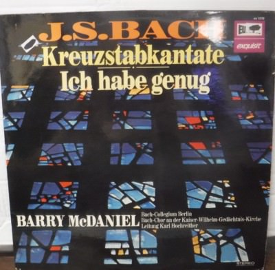 J.S. bach Kreuzstabkantate Ich Habe Genug vinyl EX1210   031118LLE