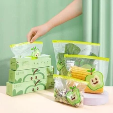 Reusable Zip Lock Bag Food Grade Transparent Storage Bag with Zipper Sealing Pla