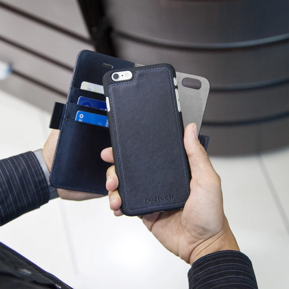 Funda Magnética Naztech Allure + Cartera para iPhone 6/6s Plus - Negra Foto 2 de 4