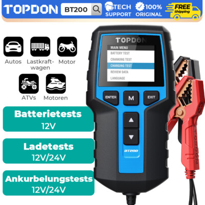  2026 TOPDON BT200 12V Auto Batterietester AKKU Testgerät Prüfer batterieprüfer