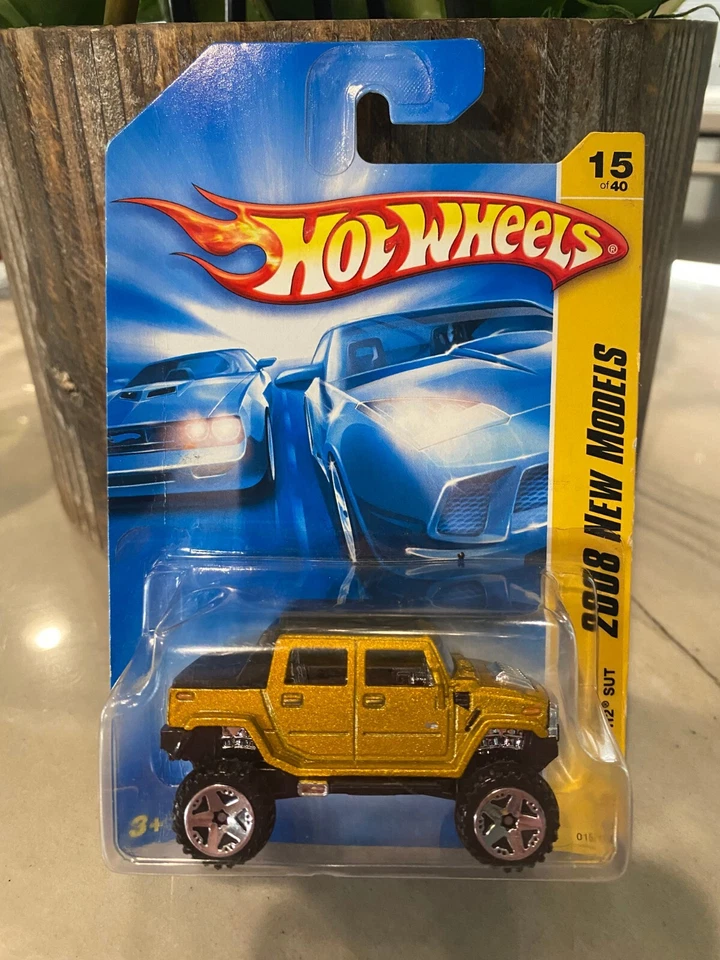 2008 Hot Wheels #15 Neuf Modèles 15/40 Hummer H2 SUT Doré Variante W/Chrome - Photo 1/1
