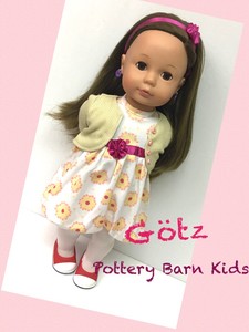 Gotz 18 Pottery Barn Kids Germany Brunette Doll Dressed W Pajamas
