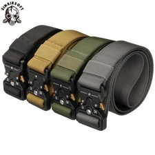 Men Quick Release Buckle Military Trouser Belt Army Tactical Nylon Webbing Strap