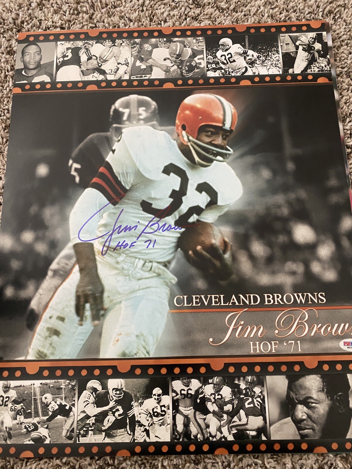 Jim Brown Autographed Signed Cleveland Browns / 16x20 Photo HOF PSA M50897 
