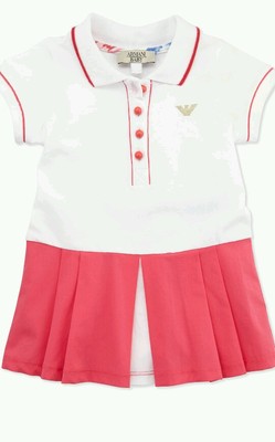 NWT ARMANI JUNIOR GIRLS TENNIS DRESS TEE SHIRT TOP SKIRT 6 9 12 months $175 Gift