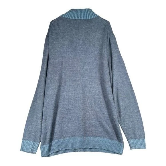 Beverly Hills Polo 3X Club Hombre Azul Pullover Suéter 1/4 Cremallera Informal Abuelo Foto 2 de 4