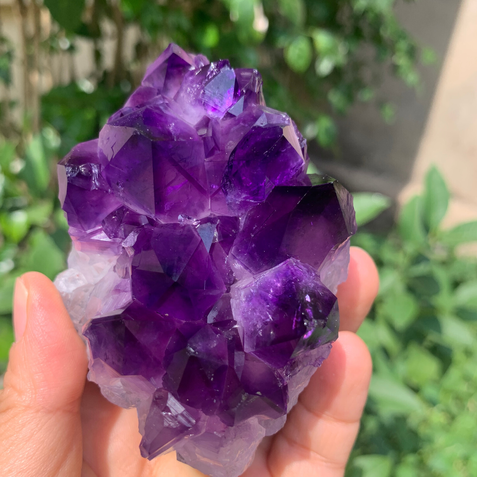 413g Natural Amethyst Geode Crystal Quartz Mineral Specimen Energy Decor