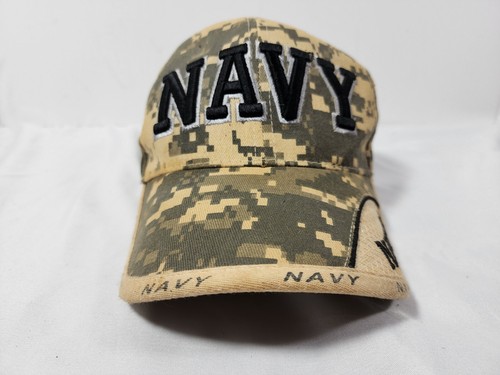United States Navy Triple Logo Adult Hat Cap Adjustable Hook & Loop Digital Camo