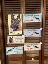 KC Creations German Shepherd dog signs Welcome House not a home CHOICE