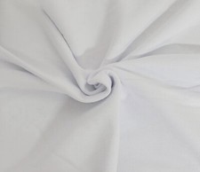 Cool White Cotton French Terry Knit Fabric by the Yard 460 GSM 24OZ 5/23