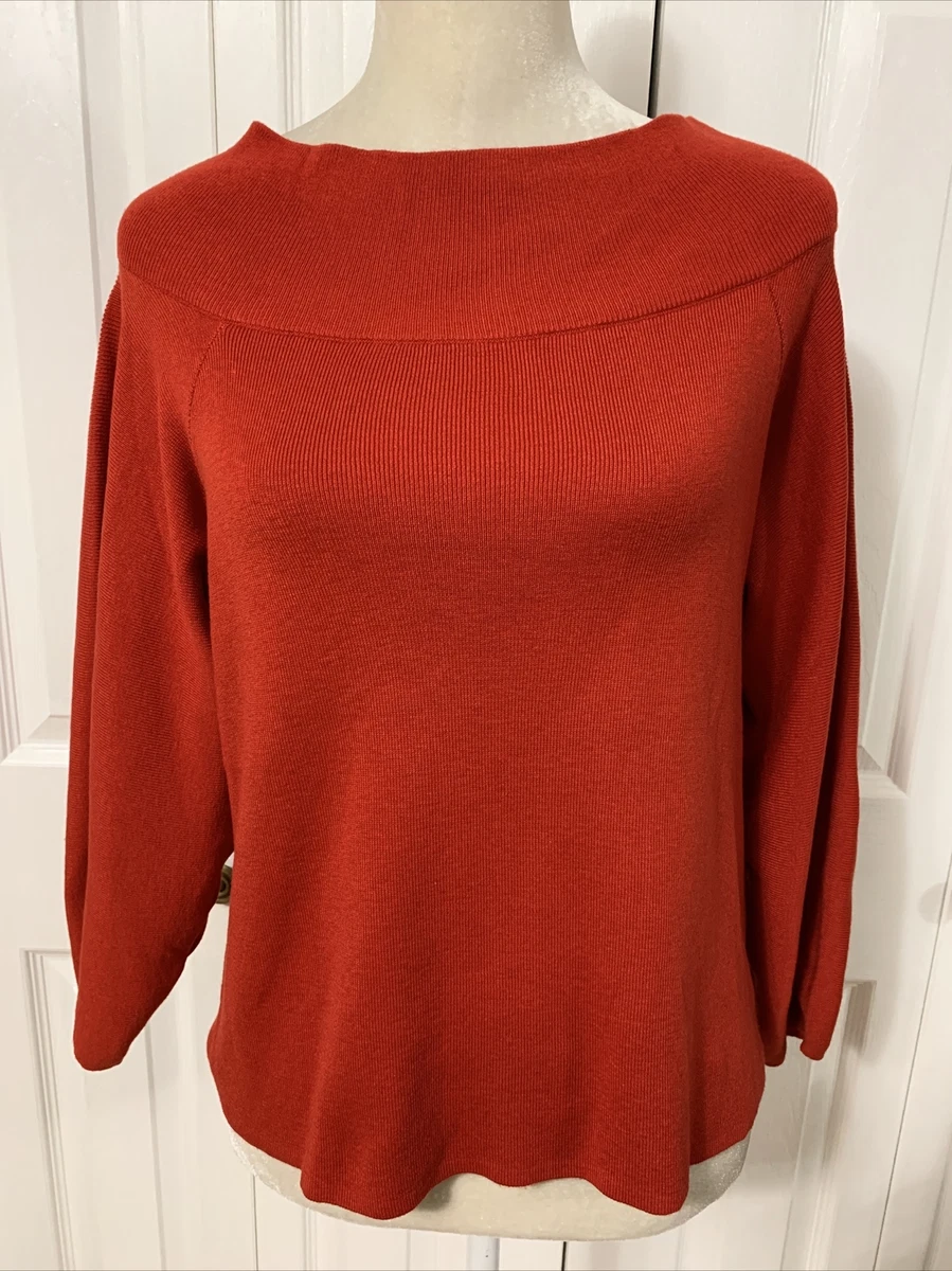 NEW H M HM Off The Shoulder Sweater Top Red Long Sleeve sz XS eBay