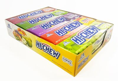 Hi-Chew Sticks Chewy Fruit Candies Variety Pack (Strawberry, Green Apple, Grape,