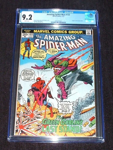 Amazing Spider-Man # 122 CGC 9.2 with White Pages "Death of Green Goblin" WOW!