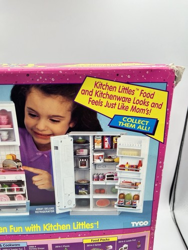 Vintage Tyco Kitchen Littles Deluxe Refrigerator Set Brand New - Picture 10 of 13