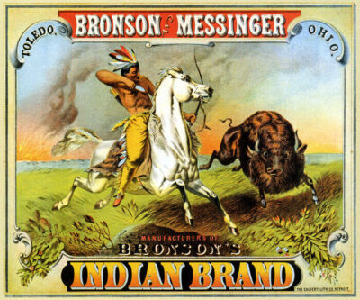 BRONSON MESSINGER WHITE HORSE INDIAN  BUFFALO BISON HUNTING VINTAGE POSTER REPRO
