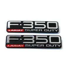 New F-350 Lariat Super Duty Fender F81Z-16720-XA Nameplate Emblem Logo Pair Set