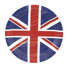 Union Jack Street Party - Pack of 6 Paper Plates 23cm - Kings Coronation