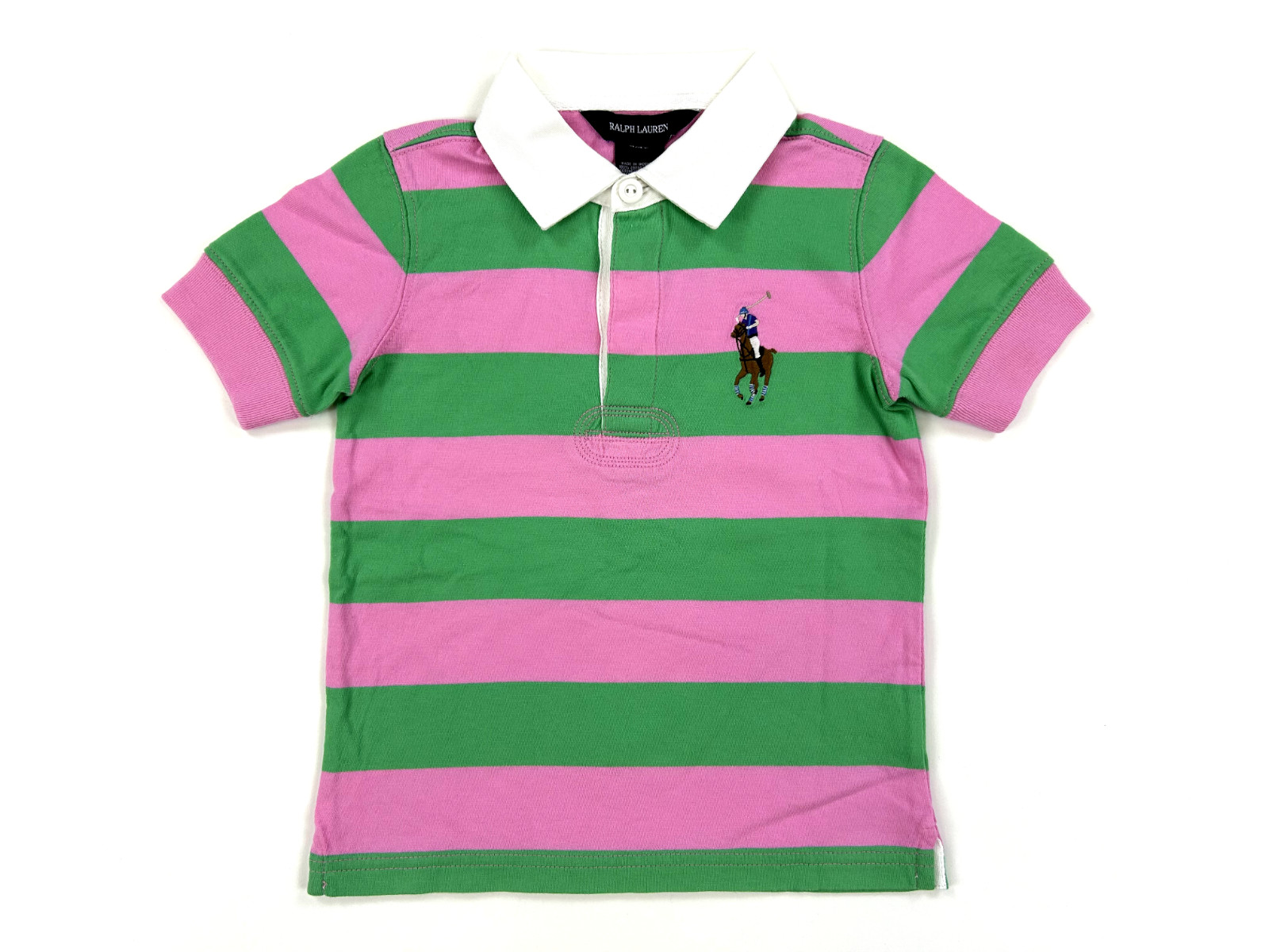 Футболка поло Polo Ralph Lauren Little Girls Big Pony Border в полоску - 2 цвета -