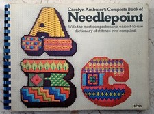 Carolyn Ambuter's Complete Book of Needlepoint Stitches Dictionary Vintage 1972
