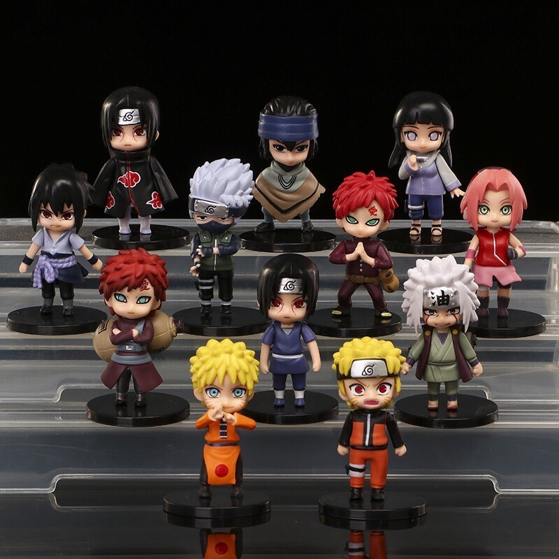 Uzumaki Naruto Kakashi 12 PCS Anime PVC Action Figure Collectible