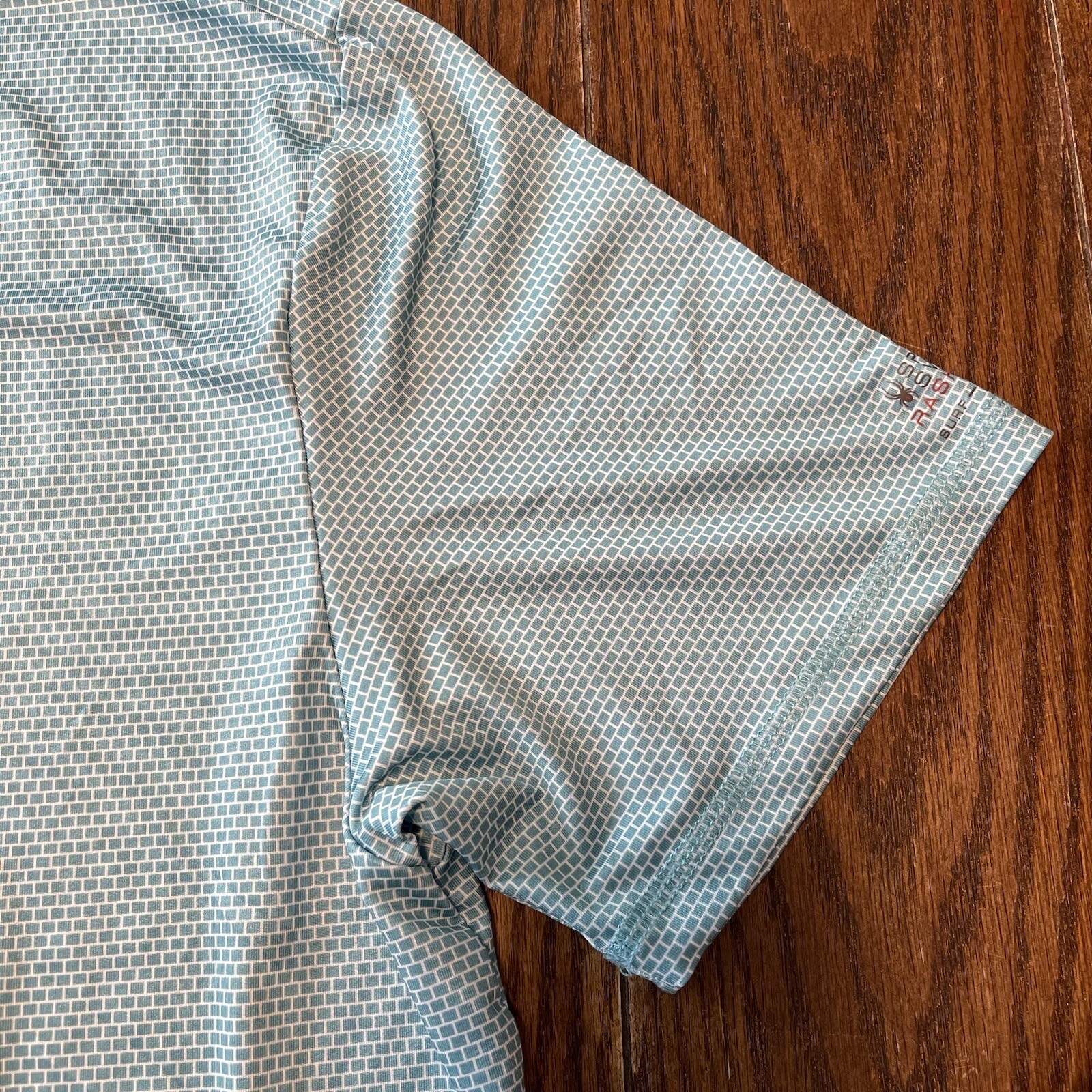 Spyder Swim Shirt Men's Sz Medium Aquamarine Short Sleeve Activewear