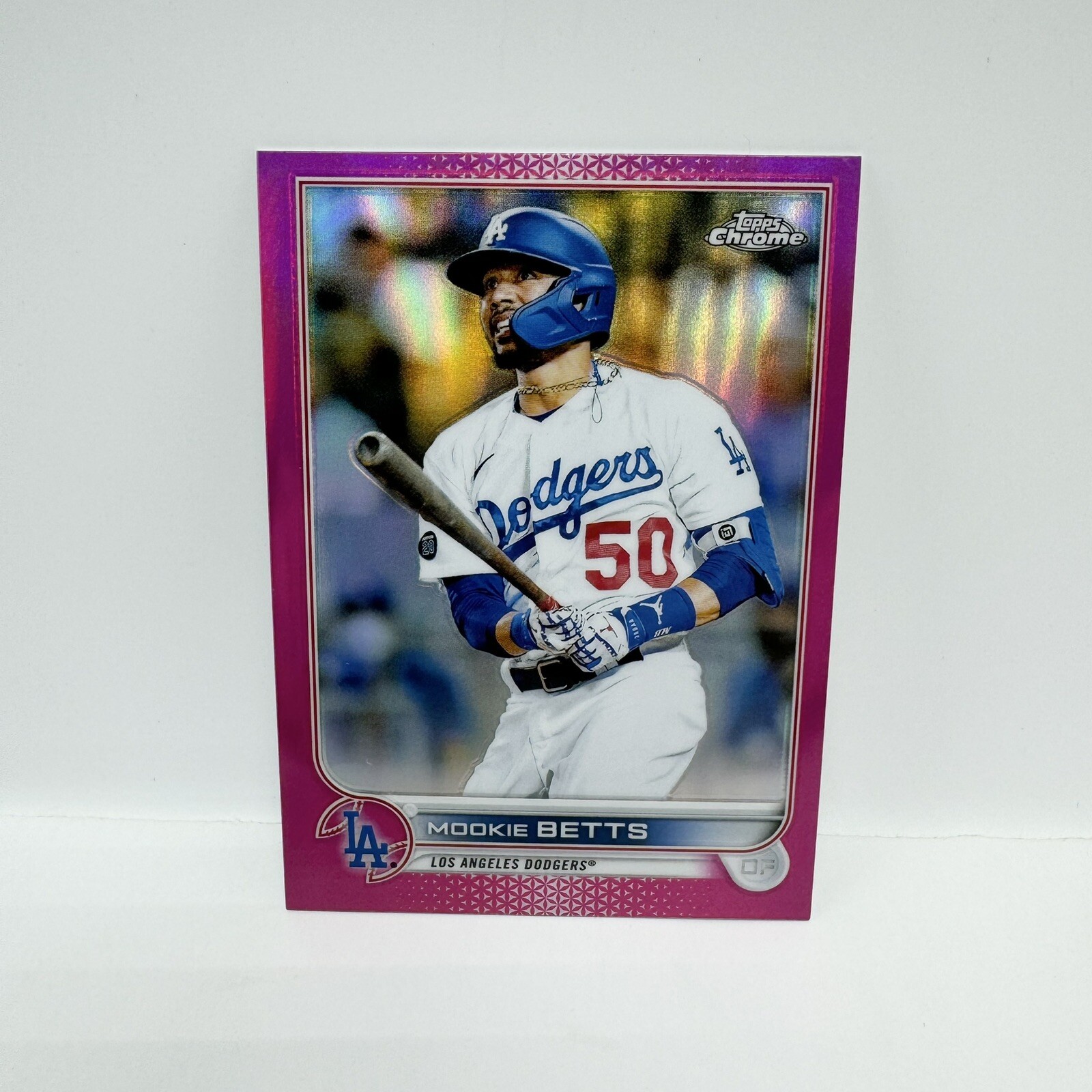 2022 Topps Chrome Mookie Betts Magenta Refractor #100 Numbered 48/399