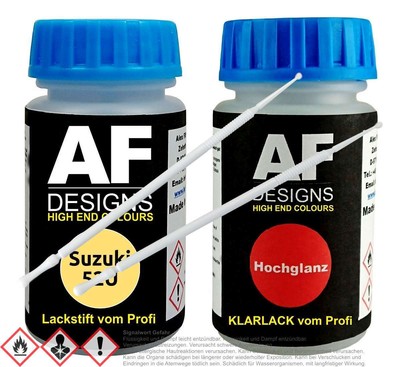 Für Suzuki 52U Pineapple Yellow Lackstift Klarlack Lacktupfer Autolack Set