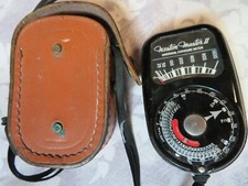 Vintage WESTON MASTER II Universal Light EXPOSURE METER Model 735 Black w/Case