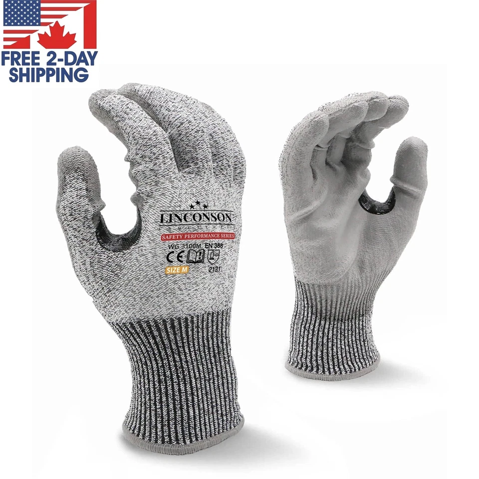 Рабочие перчатки LINCONSON уровень 5 устойчивые к порезам упаковка 3 шт. | двойной усиленный большой палец - Изображение 4 из 4