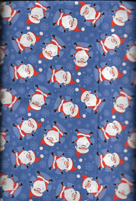 45'' 100% cotton Christmas Fabric ''Santa Snow Angels'' by MDG Designs