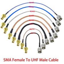 SMA female To UHF male PL259 Lot RF RG316 RG58 RG400 RG142 Coaxial Coax Cable