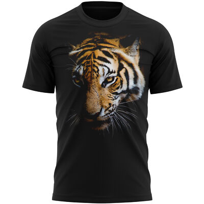 Tigerkopf T-Shirt Grafikdruck Tier Grusel Gesicht Geschenke Geburtstagsgeschenk Herren