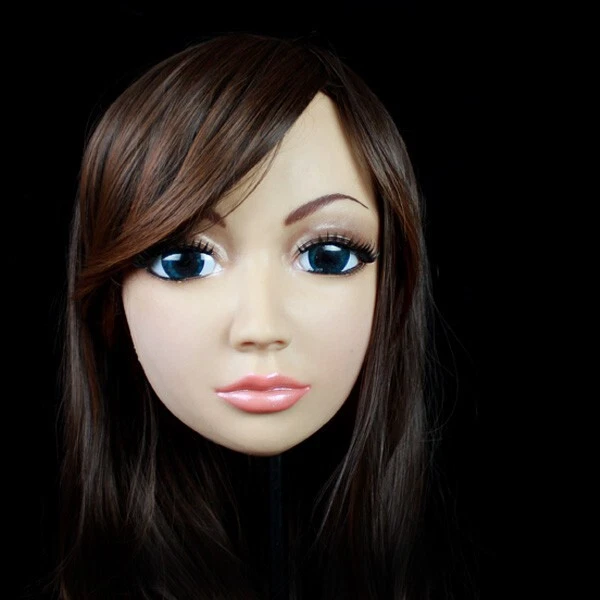 Máscara facial de silicona de belleza realista premium disfraces de disfraces Foto 4 de 4