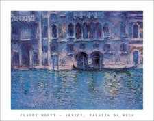 Venice Palazza da Mula by Monet Poster - 28" x 22"