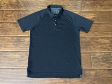 Oakley Hydrolix Mens Black Polo Stretch Shirt Short Sleeve Size M