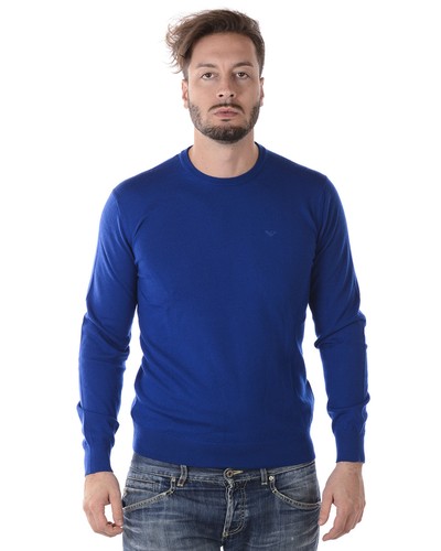 Maglia Maglione Emporio Armani Sweater Pullover Lana Uomo Blu 8N1M911M4CZ  959 | eBay