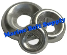 18-8 Stainless Steel Countersunk Finishing Cup Washers (Sizes: #4 to 5/16")