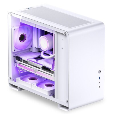 6970620553061 Jonsbo U4 Mini Micro-ATX-Gehäuse, Tempered Glass - weiß Jonsbo