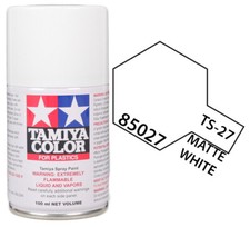 Tamiya 85027 TS-27 Matte White Lacquer Spray Paint 100ml - US