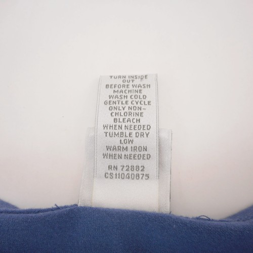 Vintage Y2K Fashion Bug Women's XL Light Blue Lace Up Shirt Scoop Neck Top - Picture 7 of 8