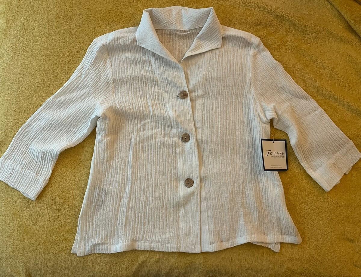 Fridaze - 100% Wrinkle Resistant Linen Sailor Jacket AA02 Size S/M  display picture 1