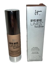 It Cosmetics Bye Bye Lines Foundation Anti-Aging Invisible Coverage HTF TAN NIB