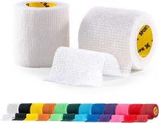 Cohesive Bandage Tape - 5cm x 4.5m, White - Ideal for Sports & Veterinary Use 3.11 per metre