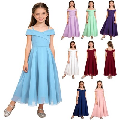 DE Blumenmädchen Kleid Prinzessin Kleid  Brautjungfer Geburtstag Party Kleider
