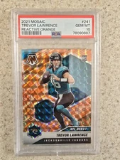 2021 Mosaic Trevor Lawrence Reactive Orange #241 Psa GEM-MT 10