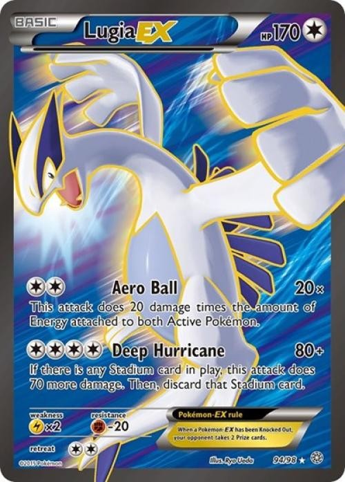 Pokemon Lugia EX (94 Full Art) LP 1st Edition Normal XY