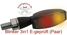 HIGHSIDER LED Rück-, Bremslicht, Blinker Einheit BLAZE, schwarz getönt E-geprüft