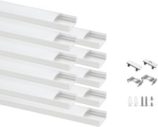 10Pack 6.6Ft White LED Aluminum Channel for Under Cabinet Stairs