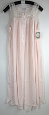VTG NWT Christian Dior Pink Satin Nightgown Floral Lace Sleeveless Maxi Large